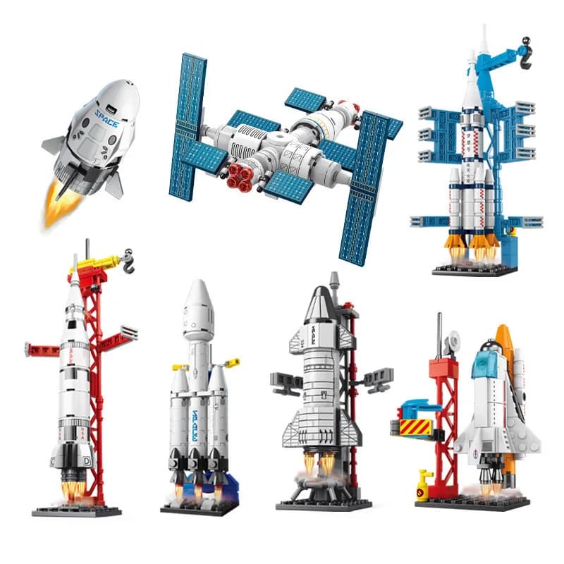 מרכז שיגור רקטות מאוישות של MOC Aerospaces, כלי חלל, עיר תעופה, אבני בניין, דגם, לבנים, ערכות, רעיונות