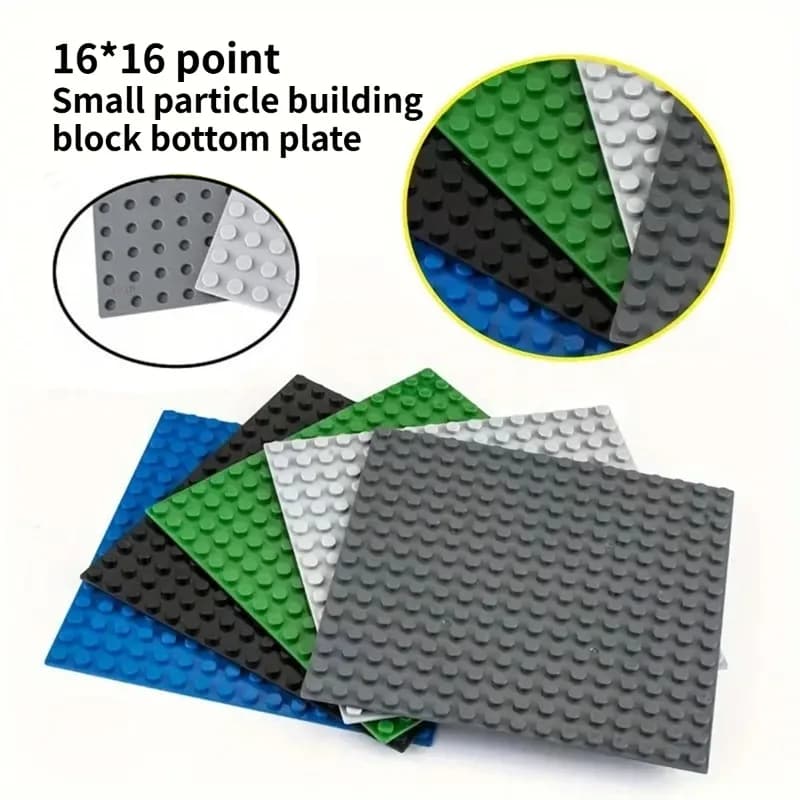 עשה זאת בעצמך 16×16 חורים, ערכת הרכבה MOC חד-צדדית בעלת גרגירים קטנים, רכיבים בסיסיים לצלחות בסיס וצעצועים אוניברסליים לבנייה.