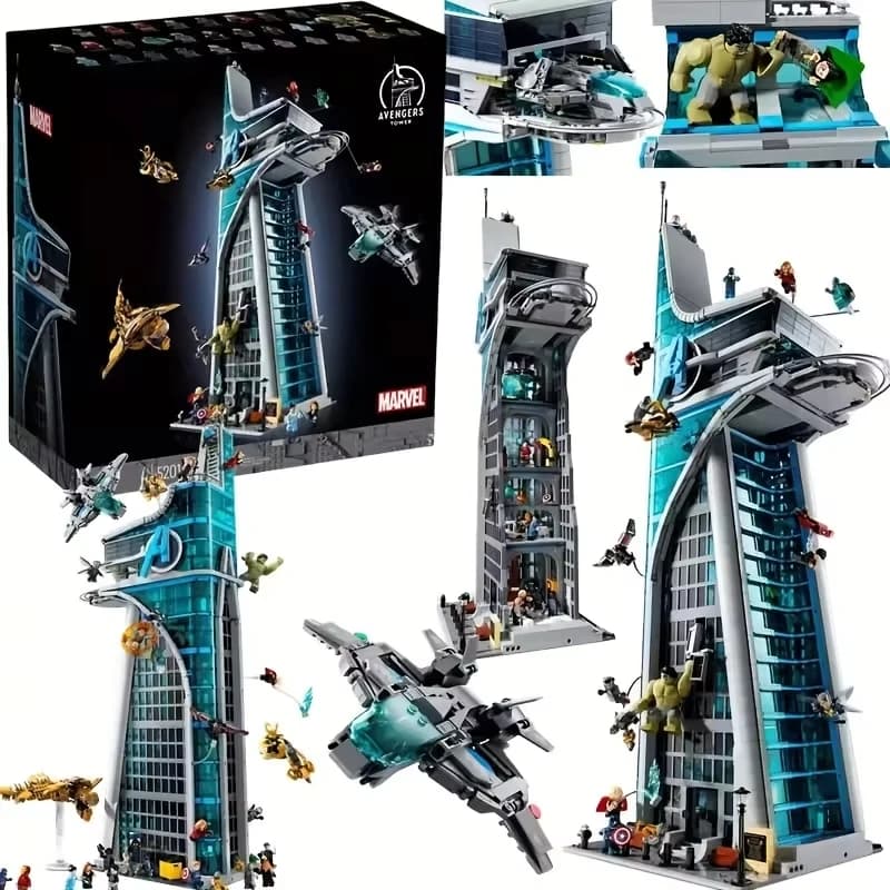 2026 NEW MOC Marvel Superhero Avengers Tower דגם הרכבה בקושי גבוה 5201 חלקיקים דגם סצנה גדולה קישוט עשה זאת בעצמך